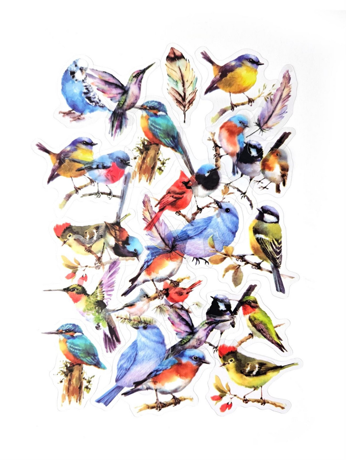 Galeria Papieru Dekorativní samolepky fóliové - ptáčci, 40 ks