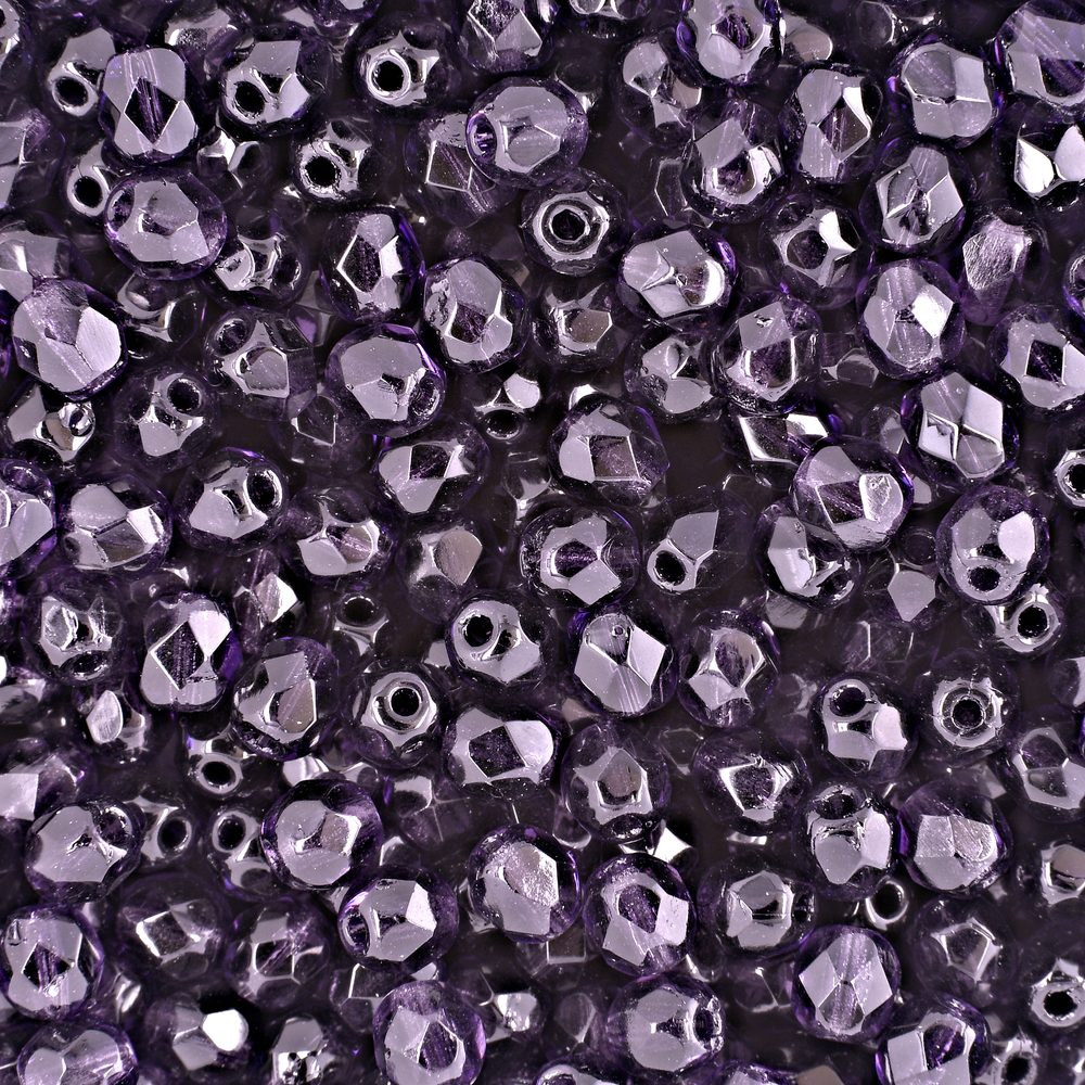 Manumi české broušené korálky 4mm Tanzanite - 225 ks