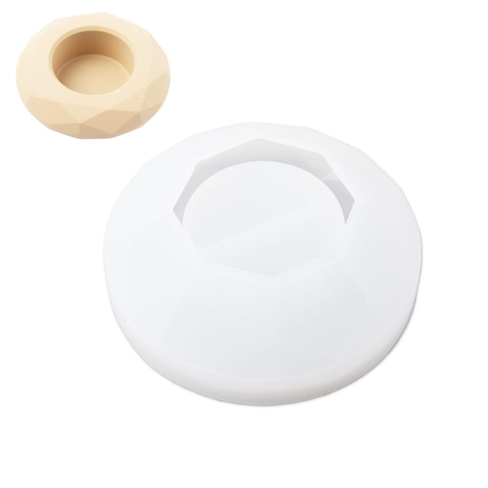 Manumi Silikonová forma na odlévání kreativní hmoty svícen diamant 109x105x37mm - 1 ks