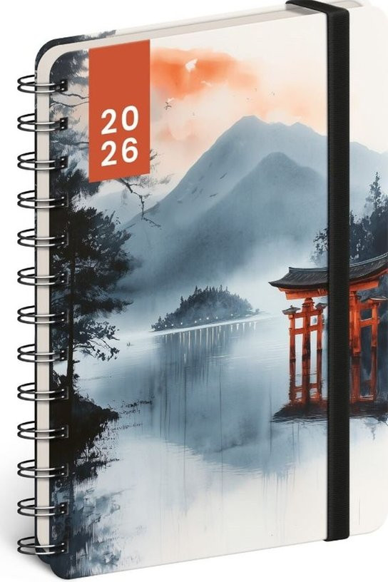 Spirálový 18měsíční diář Petito Japonsko 2025/2026