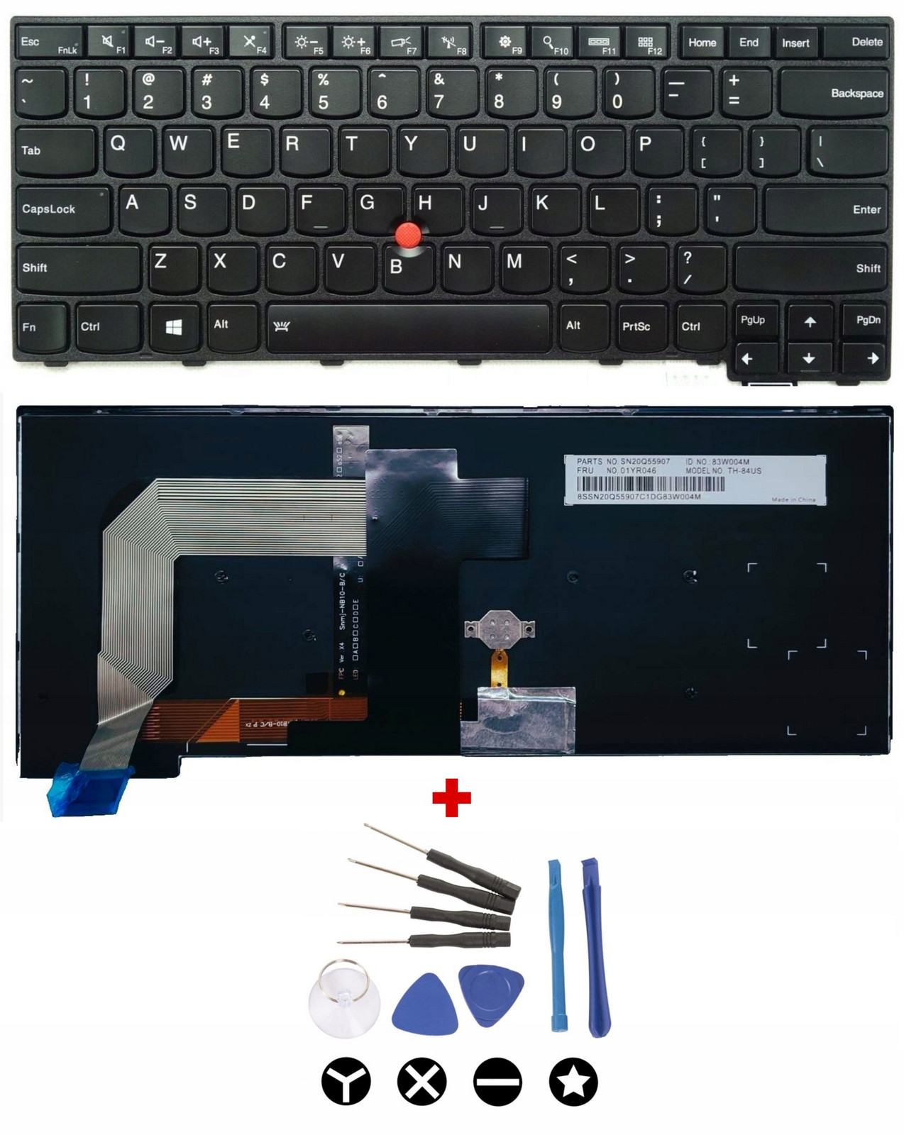 Klávesnice Pro Lenovo Thinkpad T460S T470S T460P T470P Led Podsvícená Nová