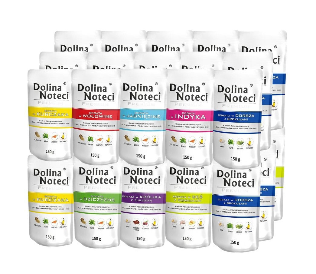 Dolina Noteci Premium Vlhké krmivo pro psa MIX 8 příchutí 30x150g