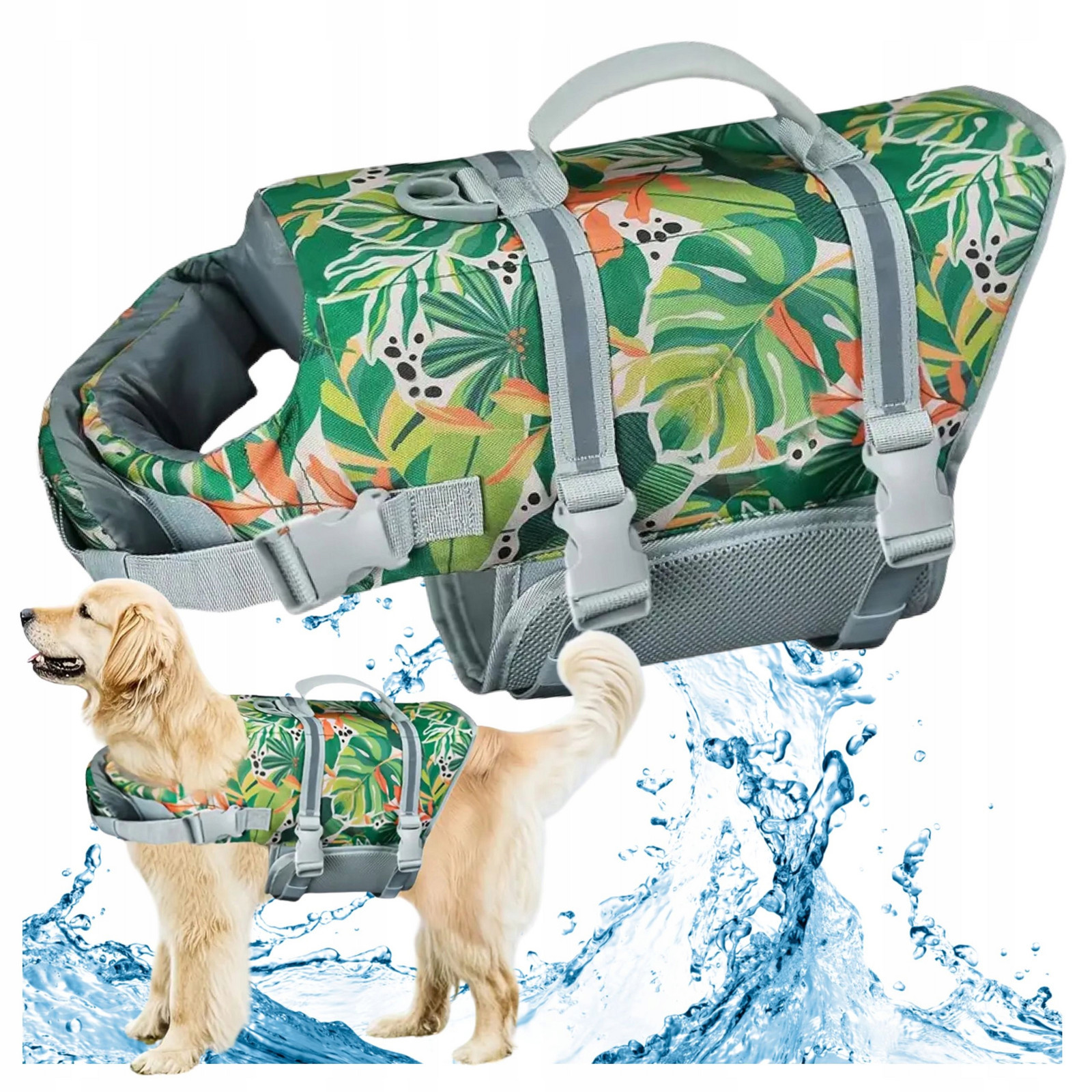 Kapok pro psa na plavání záchranná vesta Bezpečná do vody velikost L