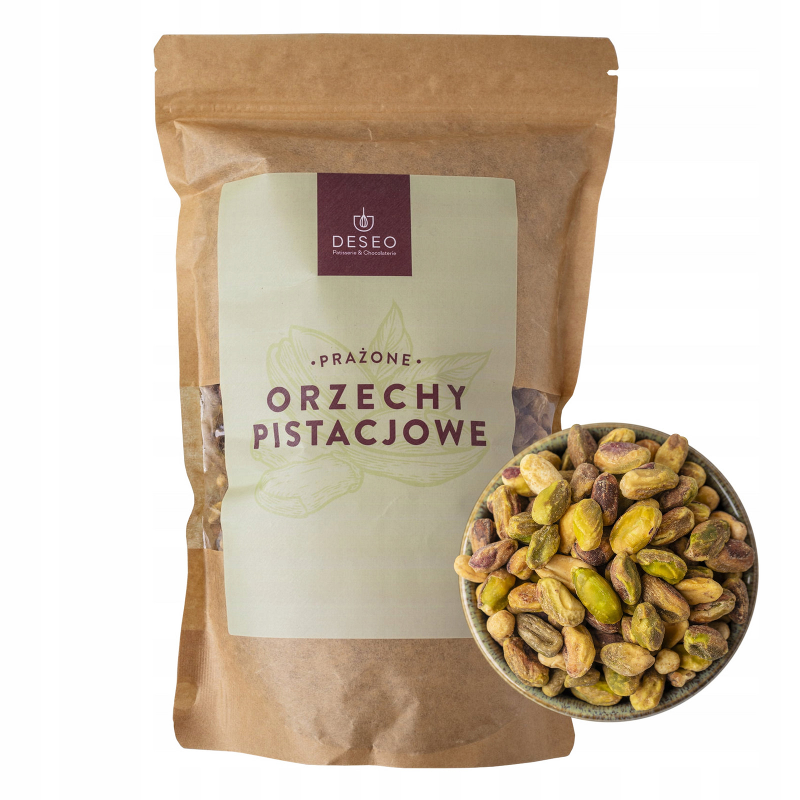 Pistácie Pražené Bez Soli 1000 gr 1KG Loupané Pistácie Nesolené Deseo