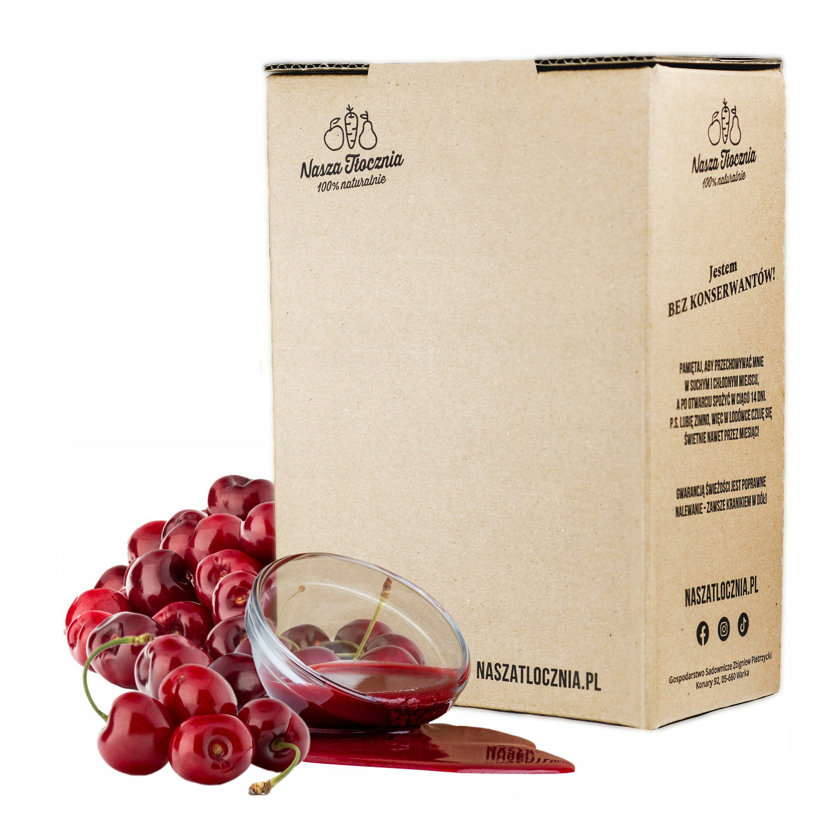 Prémiové pyré 100% Višeň pyré pyré z třešní Nfc Zmrzlina Nápoje Smoothie