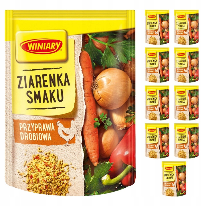 Koření na pokrmy Zrnka chuti 200g sada 10 kusů Winiary