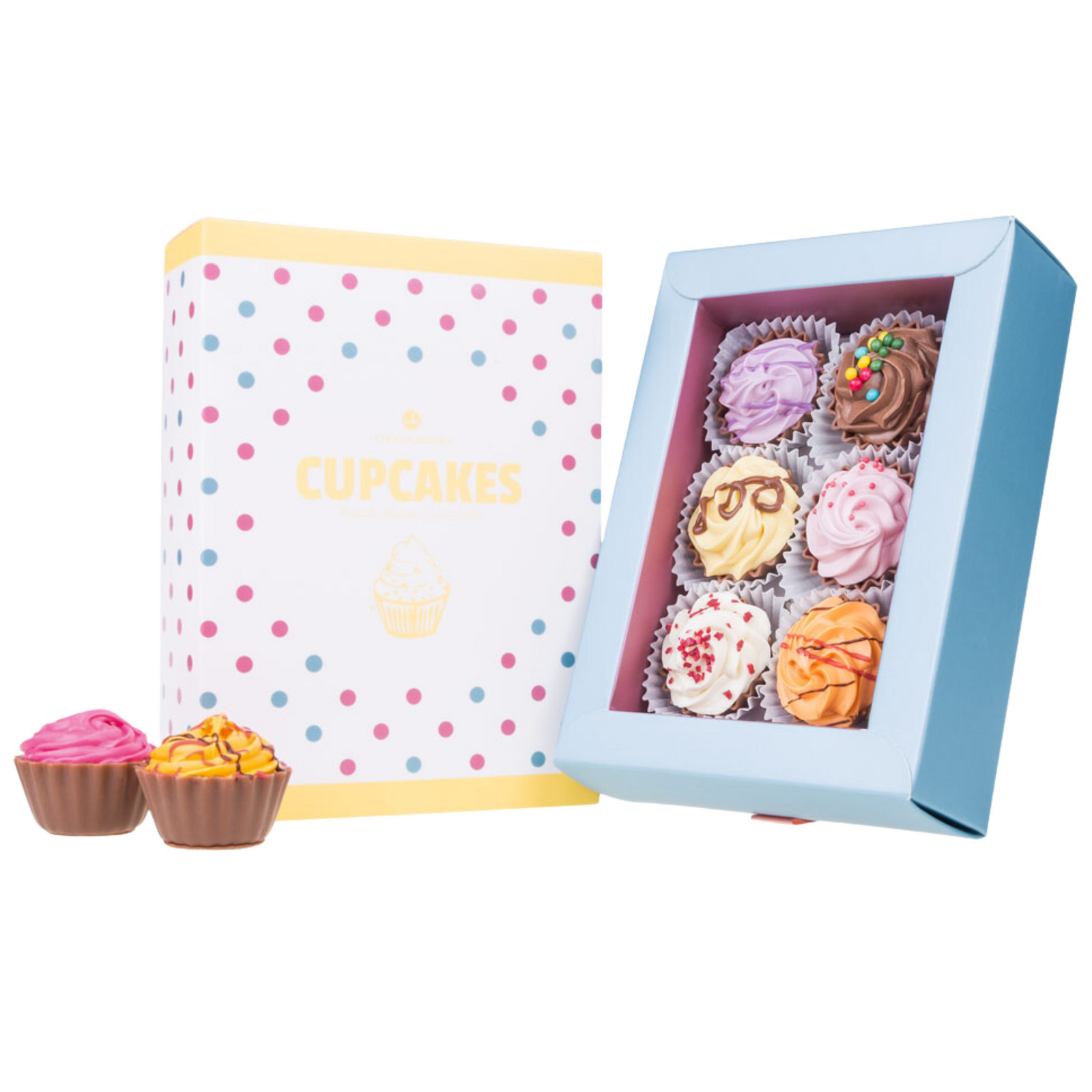 Bonboniéra 6 pralinek ve tvaru CupCakes, čokoládové muffiny, dárek