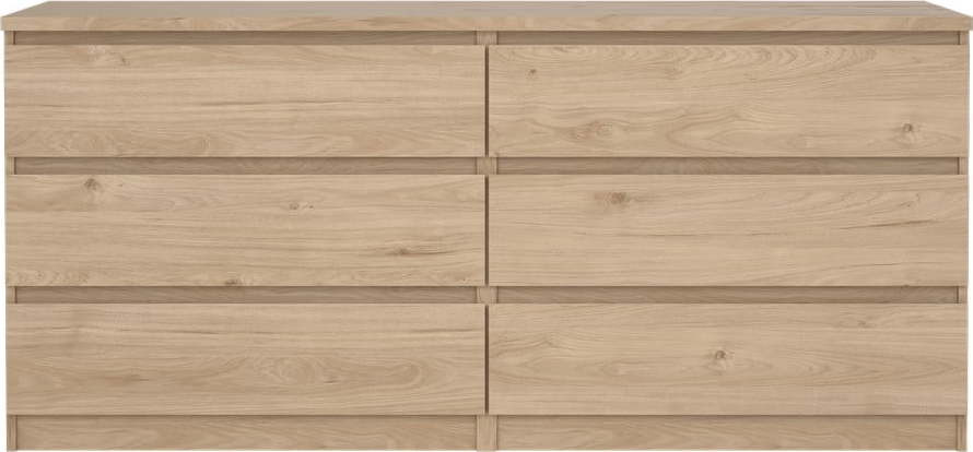 Komoda v dekoru dubu v přírodní barvě 154x70x50 cm Naia – Tvilum