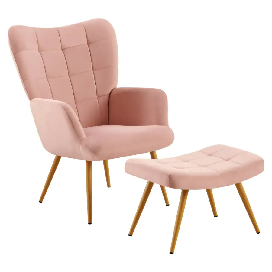 Tempo Kondela Křeslo s podnoží HABEN, růžová