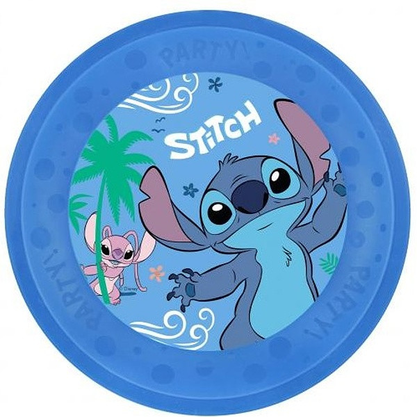 Talířek plastový opakovaně použitelný Stitch a Angel 20cm 4k