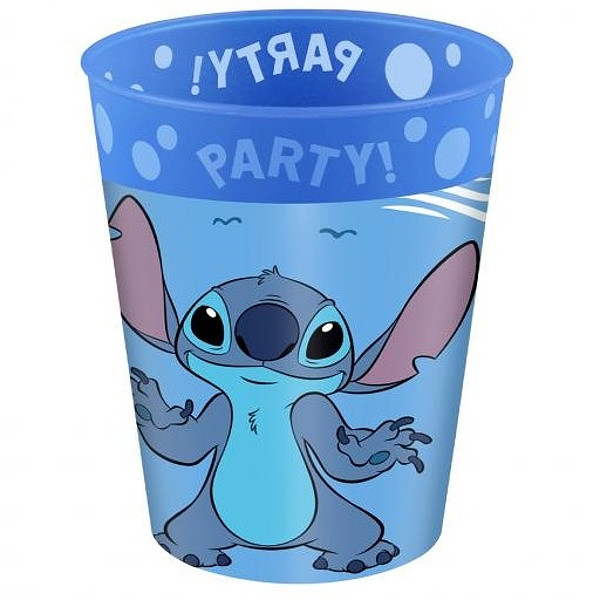 Kelímek plastový opakovaně použitelný Stitch a Angel 4ks