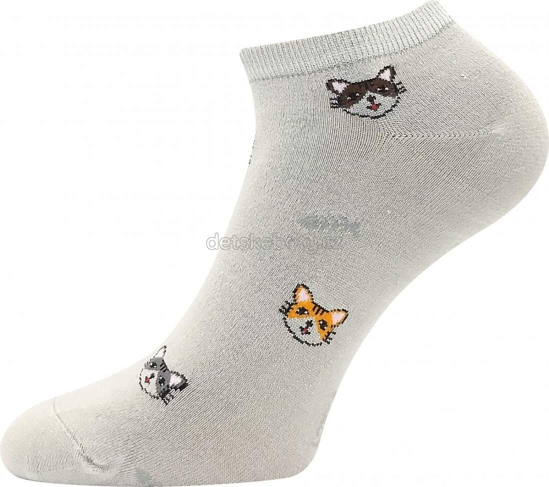 Ponožky Lonka Bibiana kočky šedá Velikost: 35-38