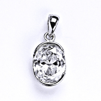 Stříbrný přívěšek s čirým zirkonem, 3,07 g