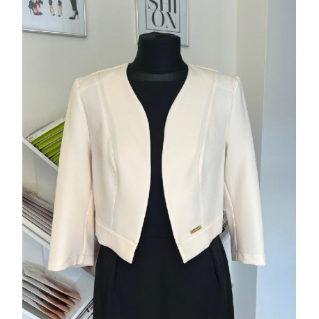 Dámské bolérko / sáčko - béžové, Velikost 40, Barva Béžová L&S Fashion LS06