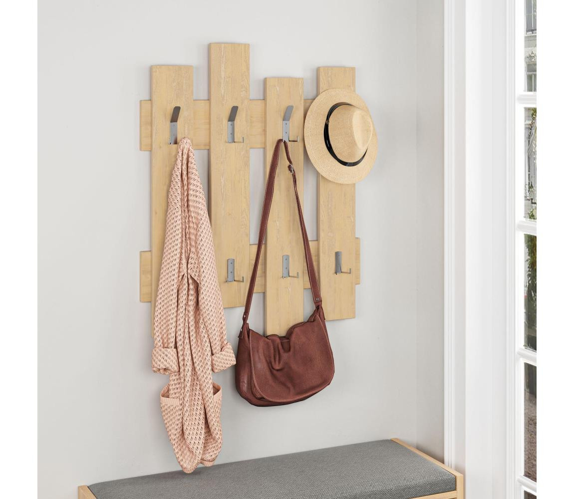 Nástěnný věšák WAVE 81x64 cm béžová