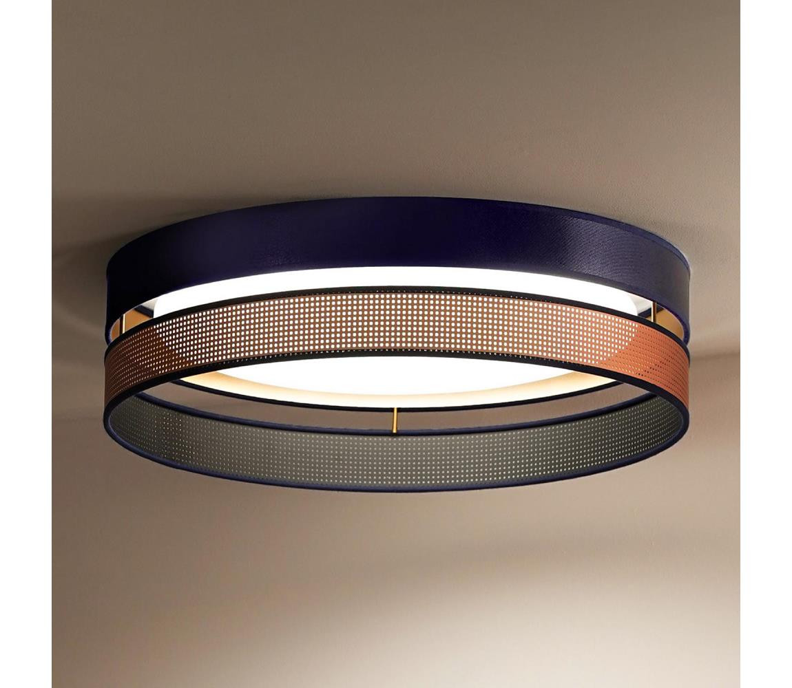 -LED Stropní svítidlo ROLLER DUO SHINY LED/24W/230V pr. 45 cm modrá/měděná