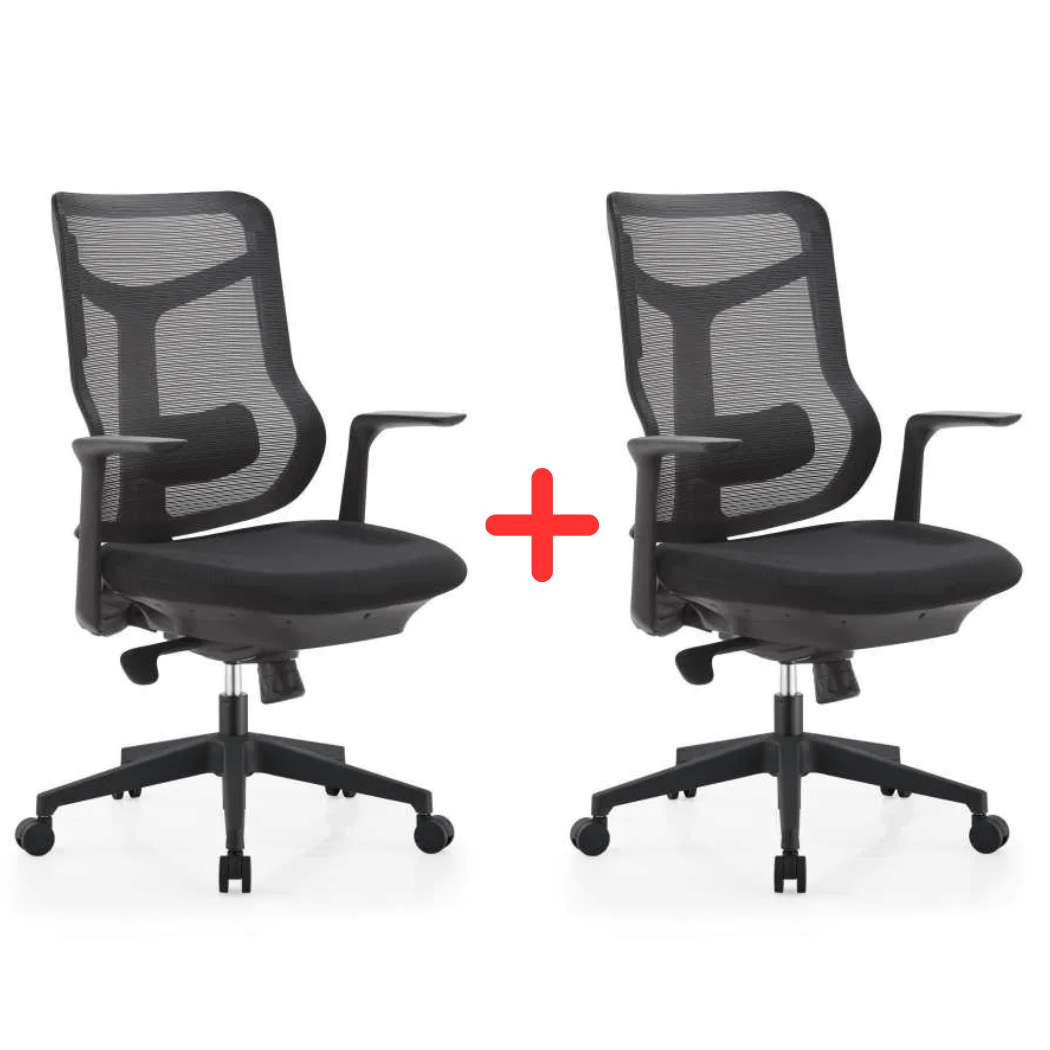 Antares Kancelářská židle Gavila 1+1 ZDARMA  - synchro, černá