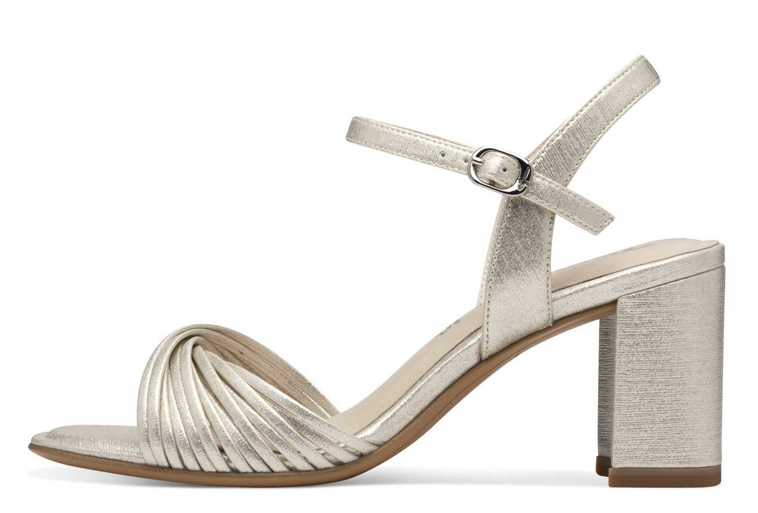 Tamaris 1-28324-42-179 Dámské sandály na podpatku stříbrné 36