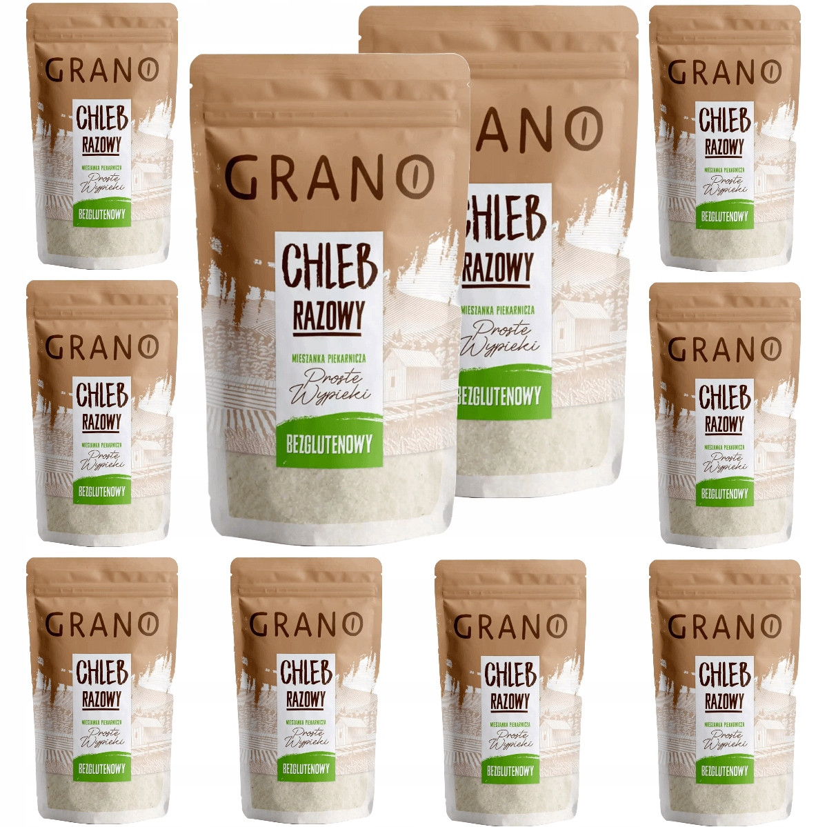 10 x Jednorázový chléb bez lepku směs do kamna