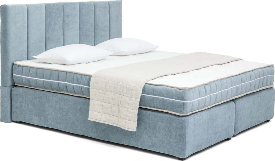 Modrá boxspring postel 160x200 cm Olia Bold Line – Bonami Selection