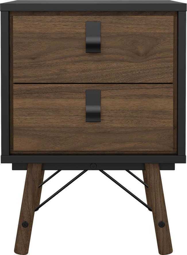 Tmavě hnědý noční stolek Ry – Tvilum