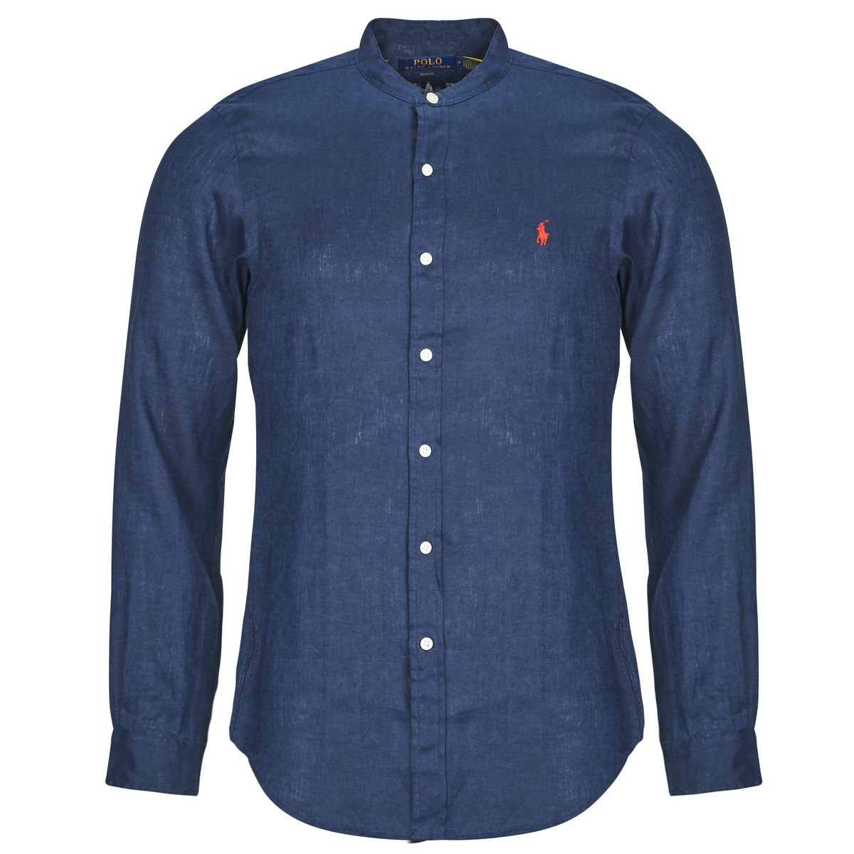 Polo Ralph Lauren  CHEMISE AJUSTEE SLIM FIT EN LIN COL MAO  Tmavě modrá