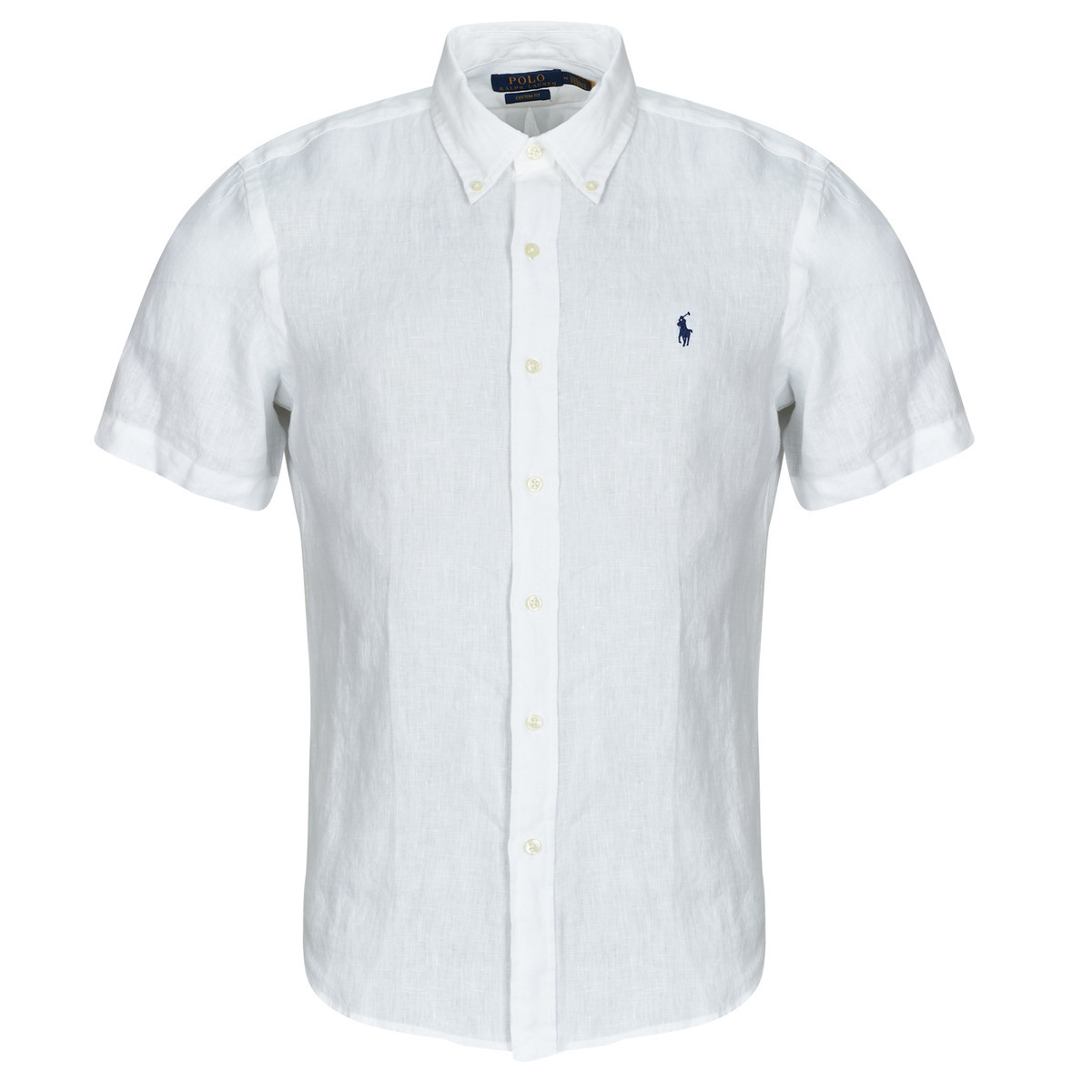 Polo Ralph Lauren  CHEMISE MANCHES COURTES COUPE DROITE EN LIN  Bílá