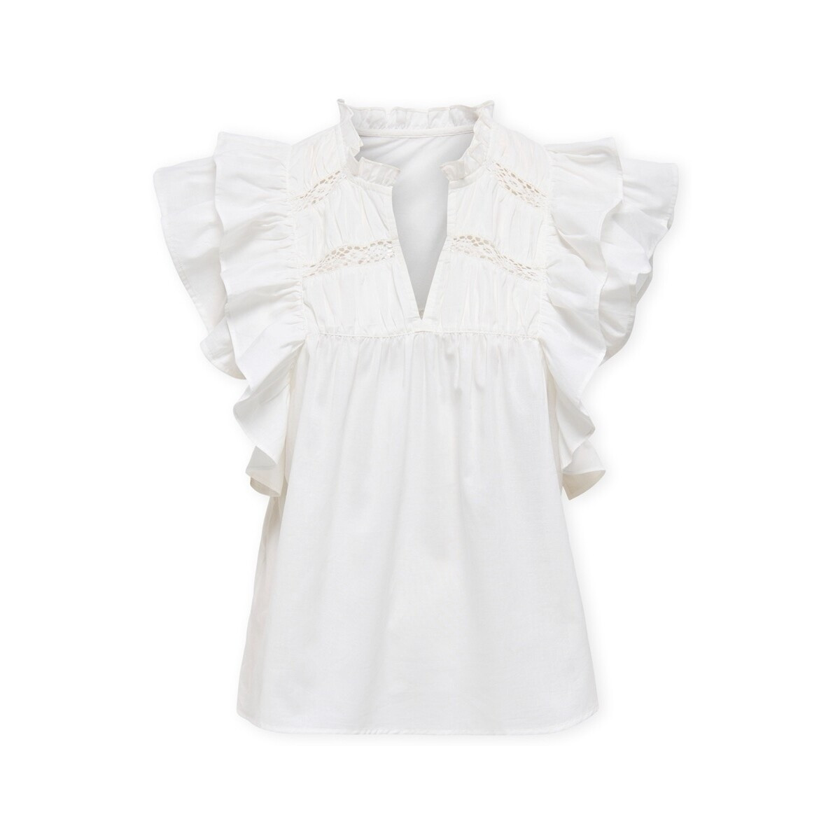 Only  Noos Top Sunny Life - Cloud Dancer  Bílá