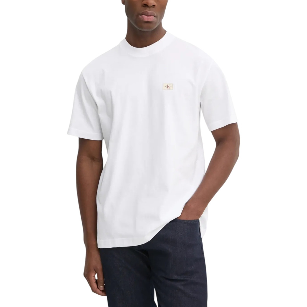 Calvin Klein Jeans  WOVEN LABEL RELAXED J30J326857  Bílá