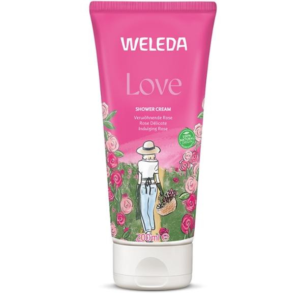 LOVE Růžový sprchový krém - Weleda