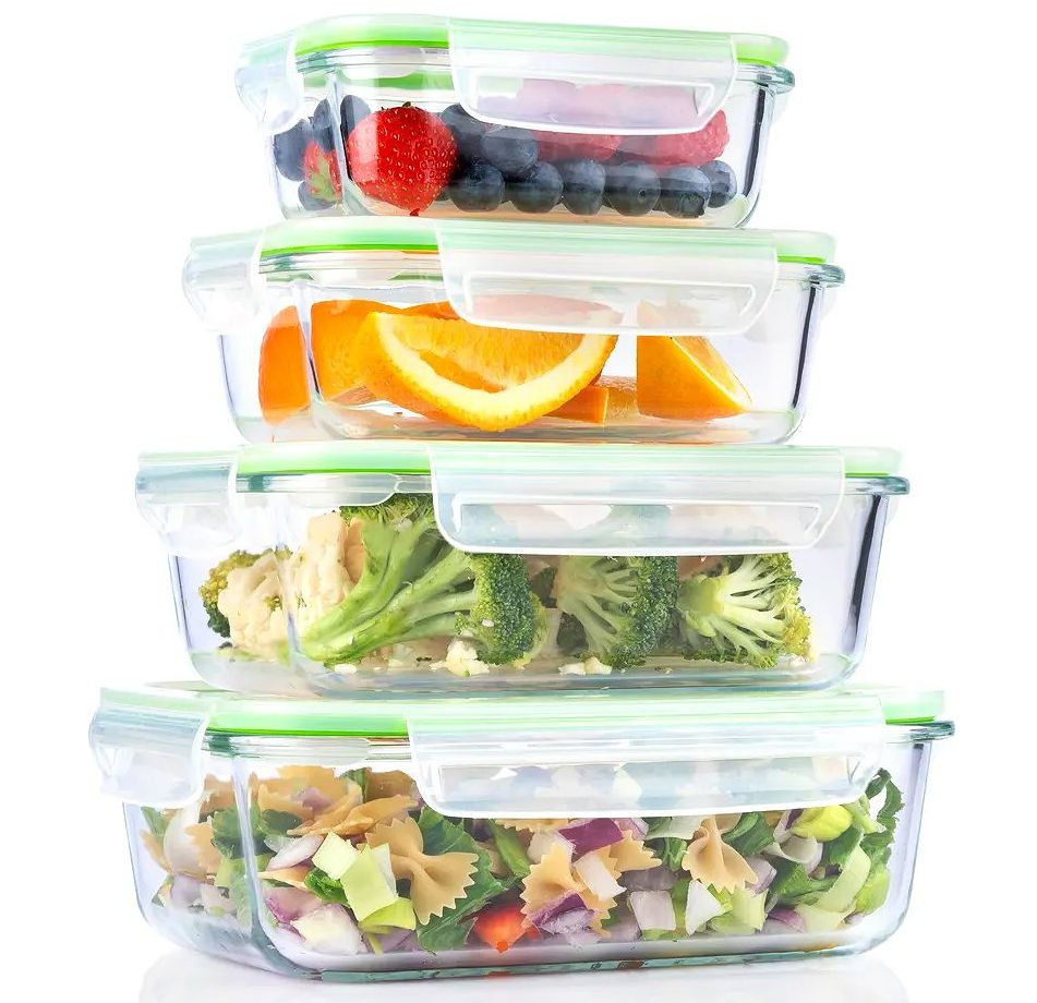 ALPINA Dóza na potraviny skleněná s víčkem sada 8 ks ED-226763