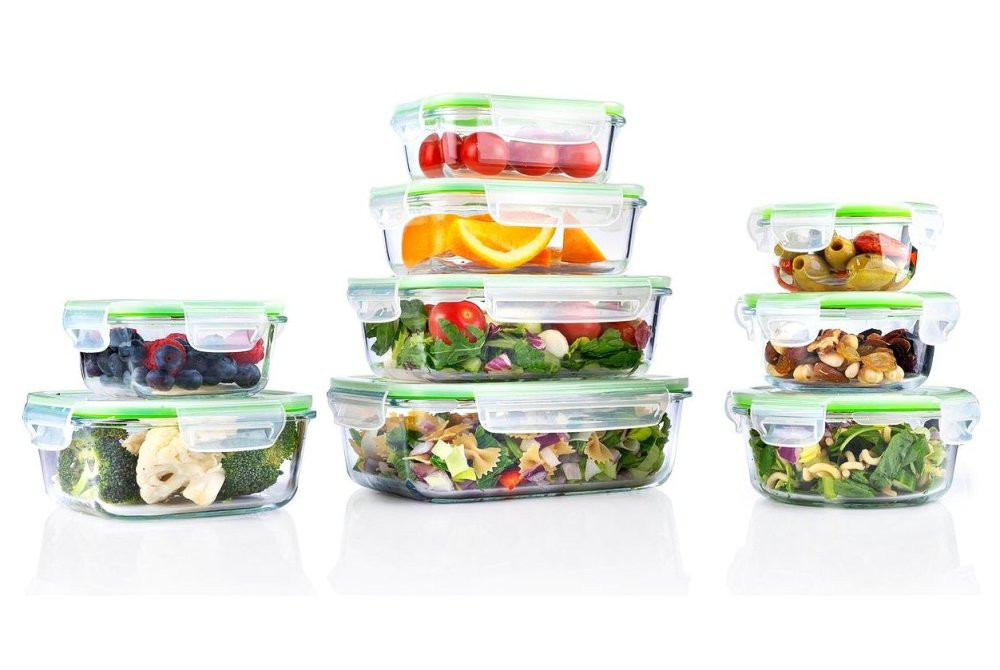 ALPINA Dóza na potraviny skleněná svíčkem sada 18 ks ED-226770