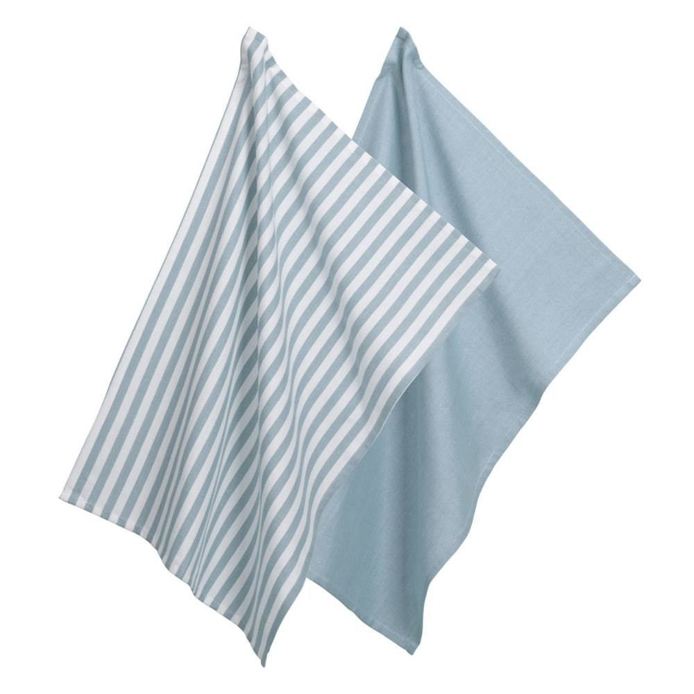 Utěrka na nádobí CAJA 2 ks 55% bavlna/45% bambus modrá 70x50 cm KL-12874