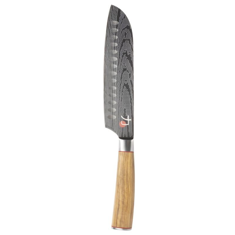 MASTERPRO Nůž Santoku TETSU 17,5 cm nerez dřevo BGMP-4168