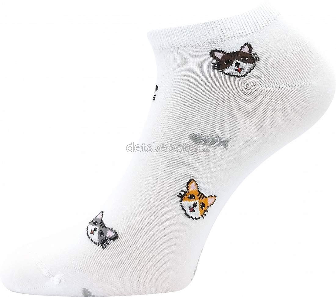 Ponožky Lonka Bibiana kočky bílá Velikost: 35-38