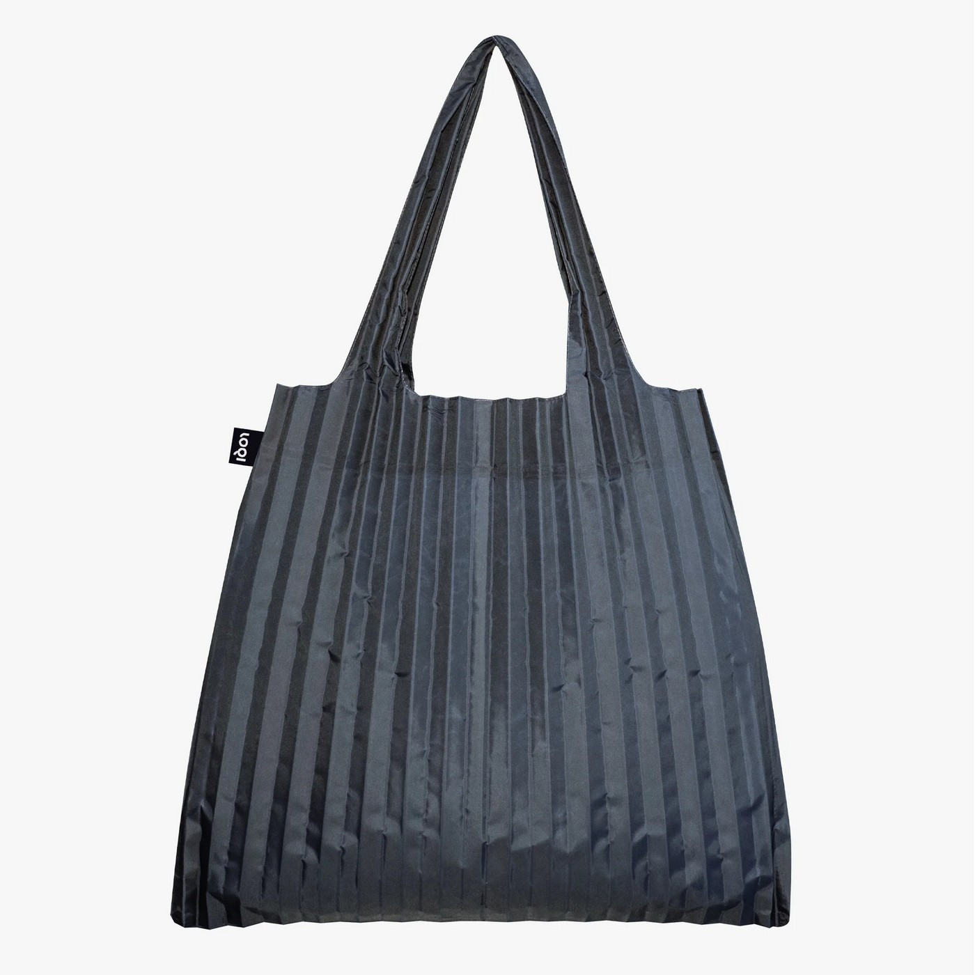 Nákupní taška přes rameno LOQI PLEATED Charcoal