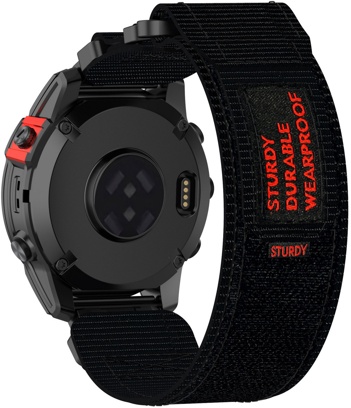 4wrist Velcro řemínek pro Garmin 20 mm - Black