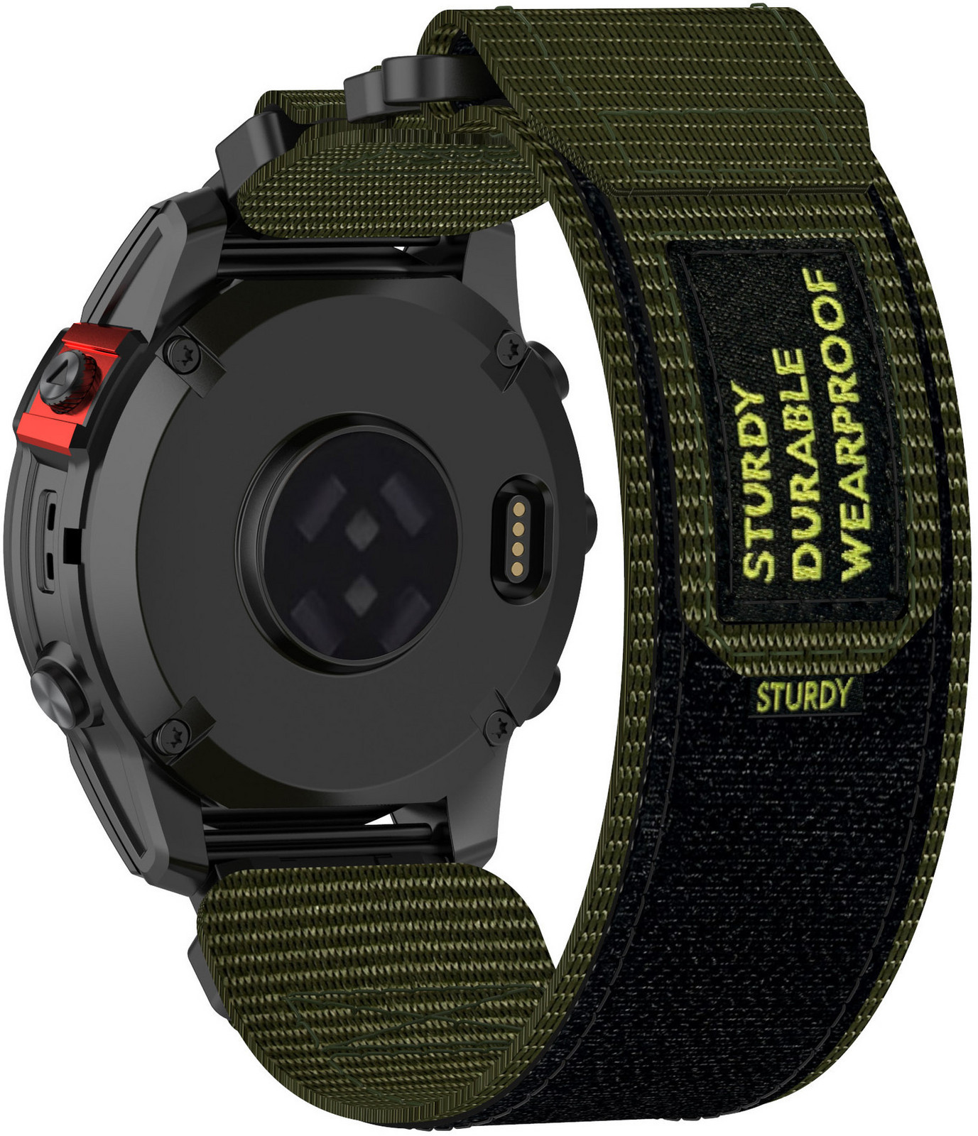 4wrist Velcro řemínek pro Garmin 22 mm - Green