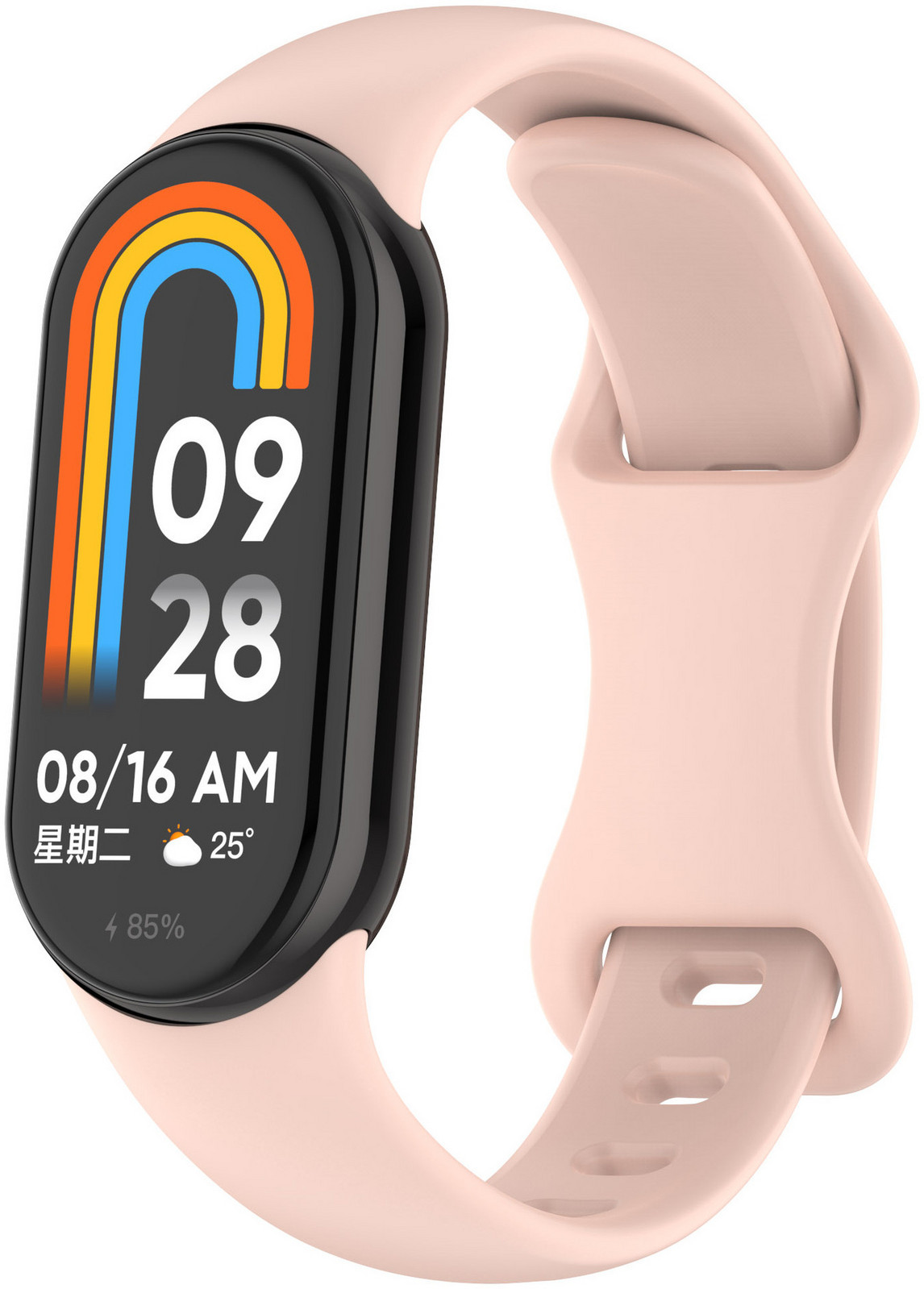 4wrist Řemínek ze silikonu pro Xiaomi 9 a 8 - Rose