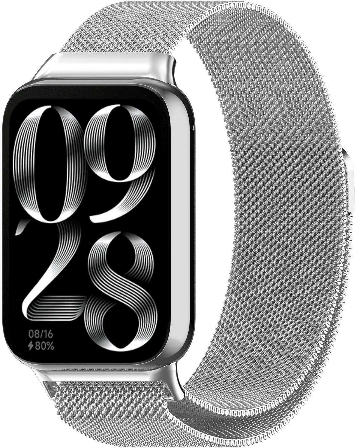 4wrist Milánský tah pro Xiaomi 9 Pro a 8 Pro - Silver