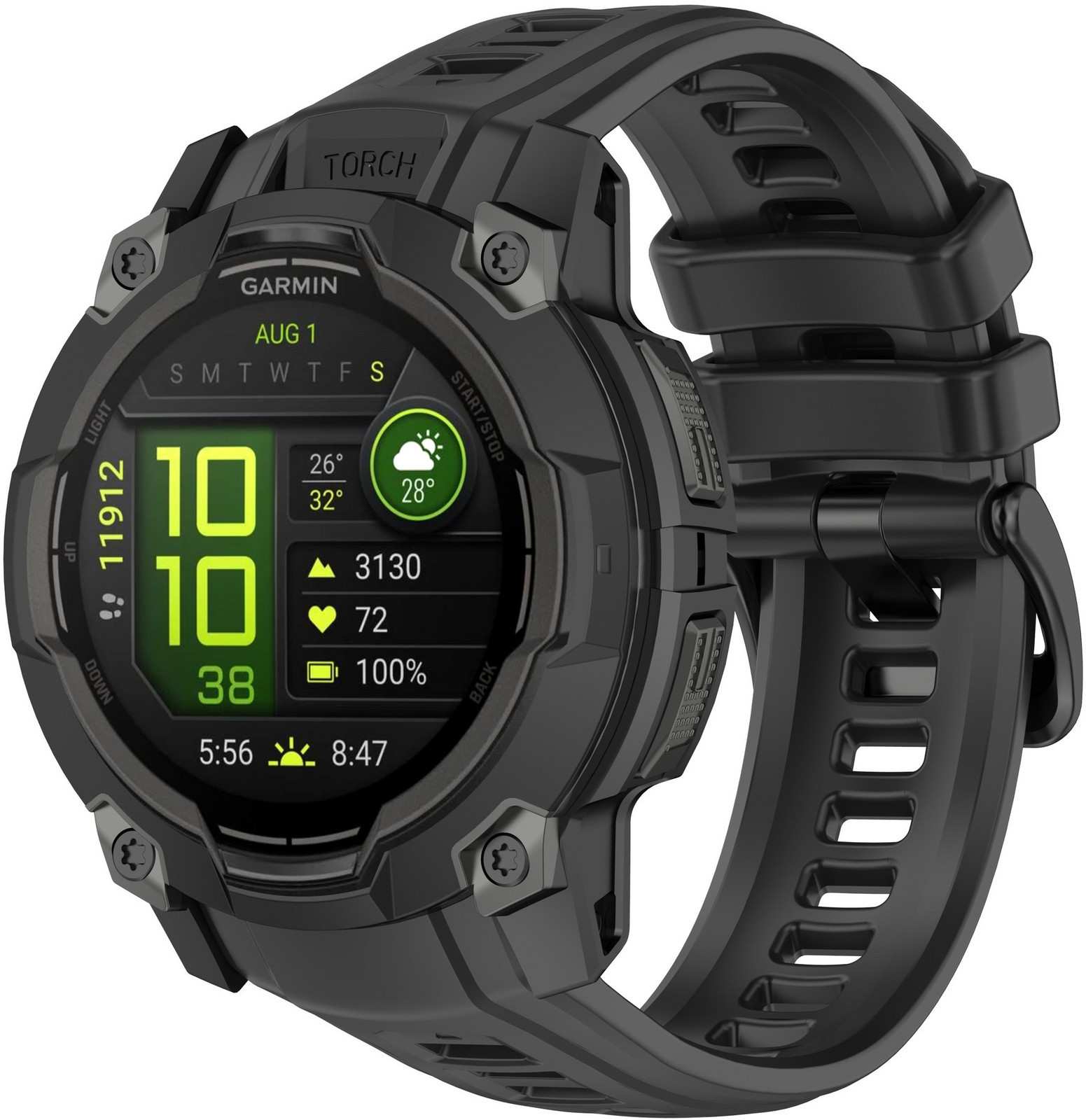 4wrist Silikonový řemínek pro Garmin Instinct 3 Solar a Instinct 3 AMOLED 50 mm - Black