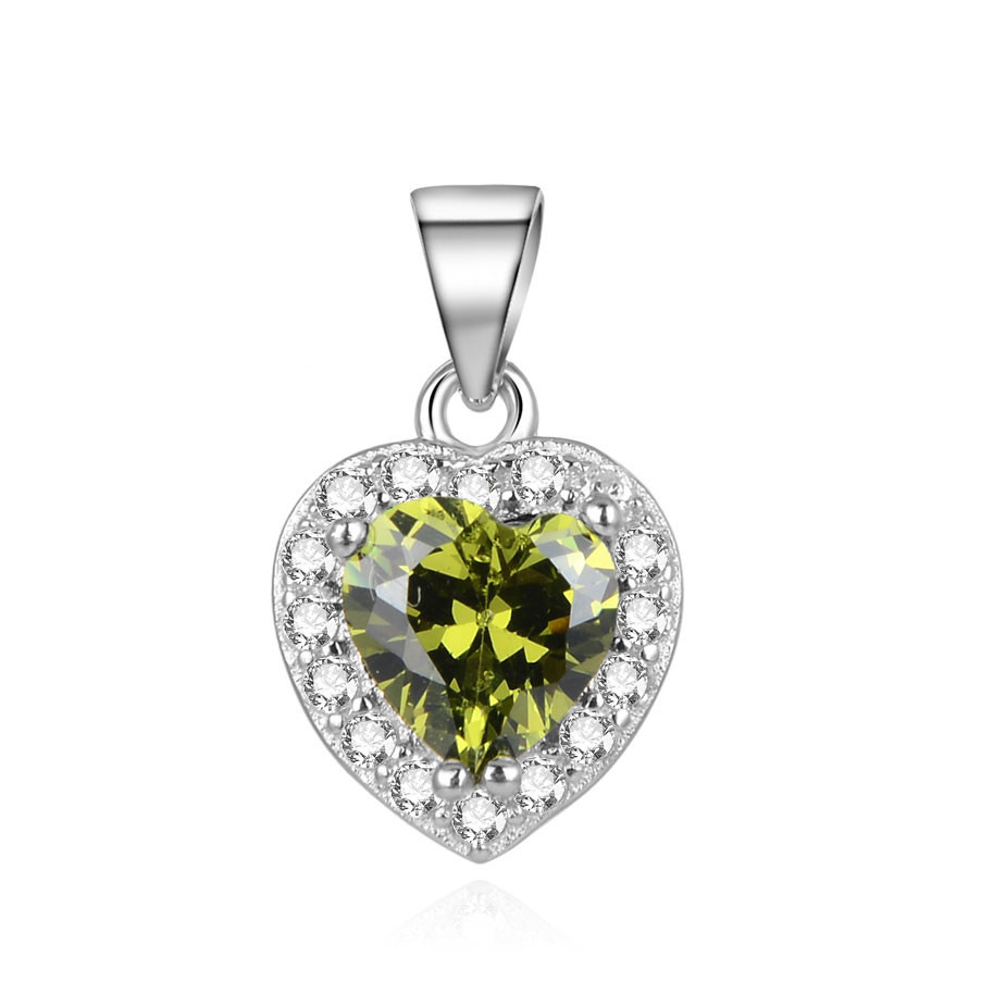 Beneto Stříbrný přívěsek třpytivé srdce AGH269