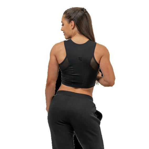 Nebbia Dámský crop top s vysokou podporou INTENSE Mesh 842