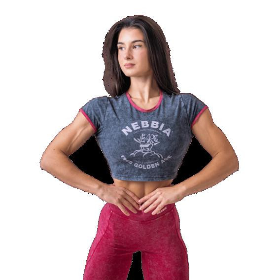 Nebbia Washed crop top tričko GOLDEN AGE 782