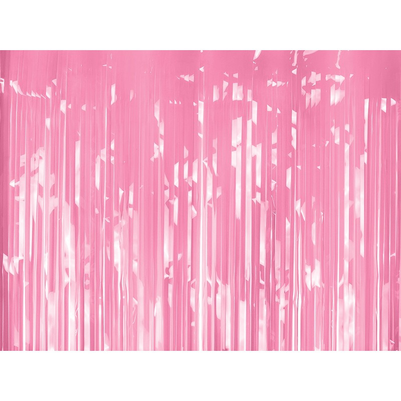 Dekorace závěs fóliový světle růžový 100x200cm