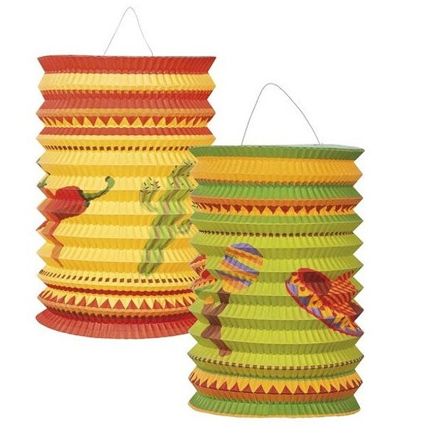Papírové lampióny Fiesta 16 cm 2 ks