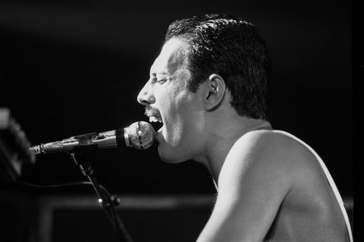 Patrick AVENTURIER Fotografie Freddie Mercury sur scène, Patrick AVENTURIER, 40 × 26.7 cm