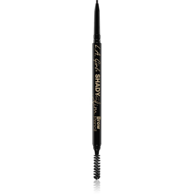 L.A. Girl Cosmetics Shady Slim automatická tužka na obočí s kartáčkem odstín Black 0.08 g