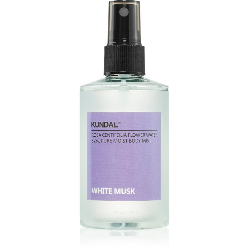 KUNDAL Pure Moist Body Mist White Musk tělová mlha se zklidňujícím účinkem 128 ml