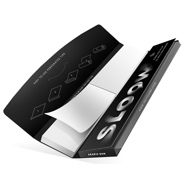 Papírky Sloow Black KS+Tips Rolling Kit